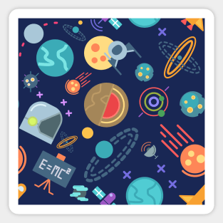 Astronomy Space Science Pattern - Physics Galaxy Sticker